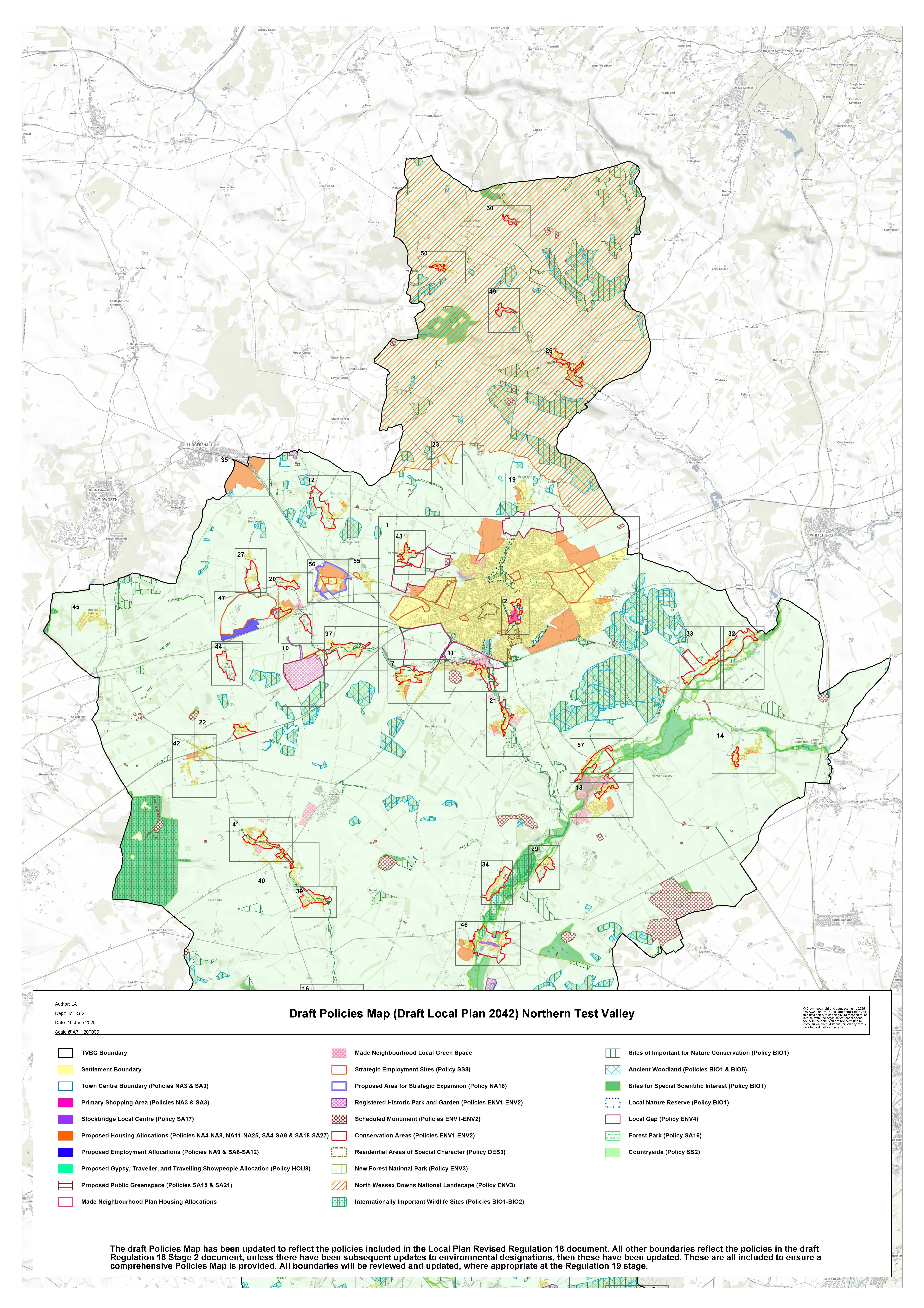 Draft Local Plan 2042 Northern Policies Map