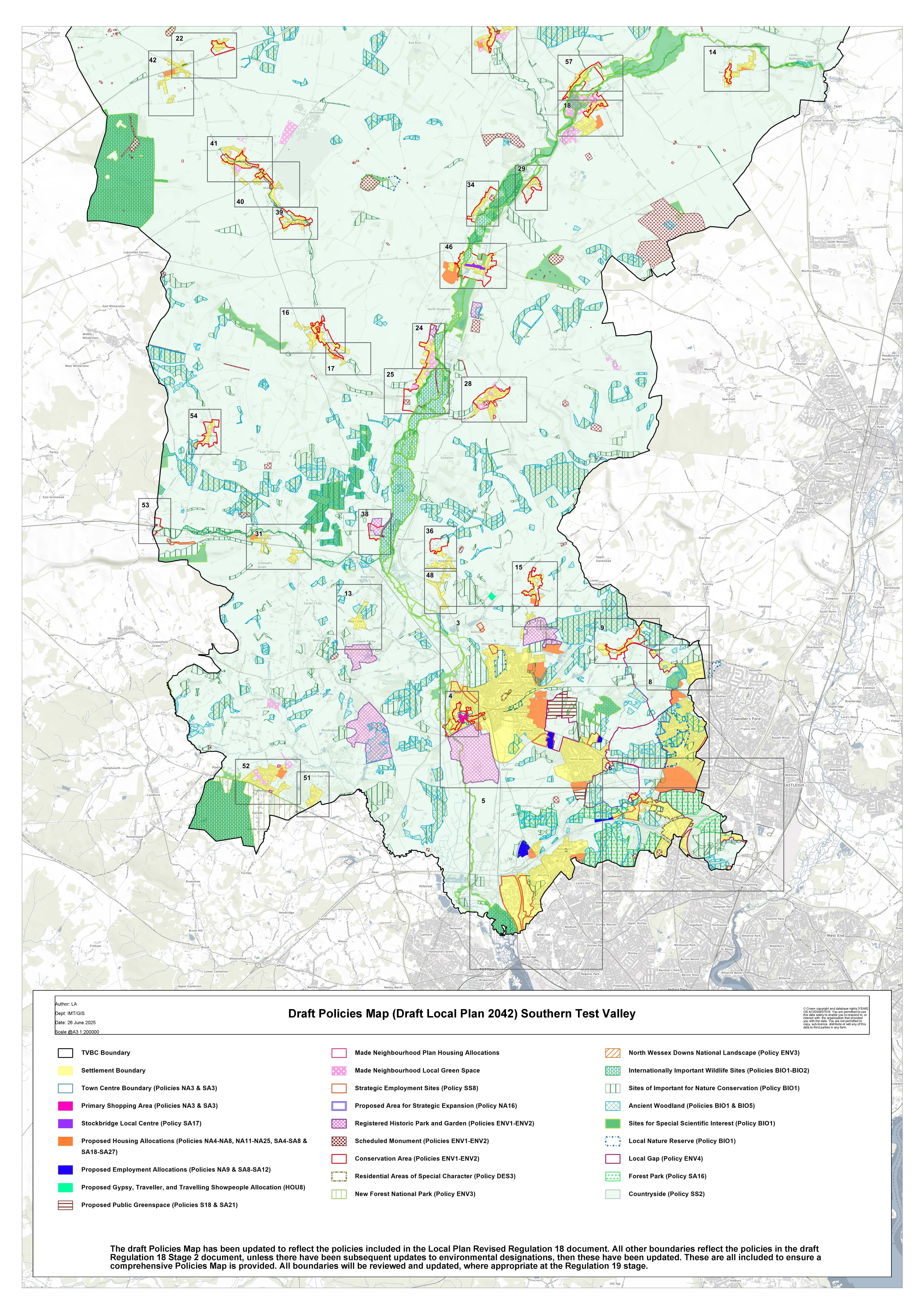 Draft Local Plan 2042 Southern Policies Map